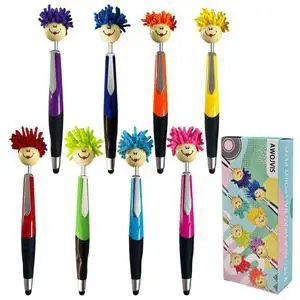 Pens,ballpoint pen,8pcs Mop Head Ballpoint Pens, Funny Mophea Topper Pen with Plush Hair Writing Click Pen Portable Cute Cartoon Multi-function Signing Pens Decor Gift for Office Home Adultes Pens,ballpoint pen,8pcs Mop Head Ballpoint Pens, Funny Mophea Topper Pen with Plush Hair Writing Click Pen Portable Cute Cartoon Multi-function Signing Pens Decor Gift for Office Home Adultes