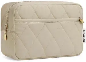Makeup Bag Travel Toiletry Bag, Puffy Padded Cosmetic Bag for Women, Makeup Organizer Case, Wide-open Pouch Purse, Travel Essentials Makeup Bag Travel Toiletry Bag, Puffy Padded Cosmetic Bag for Women, Makeup Organizer Case, Wide-open Pouch Purse, Travel Essentials