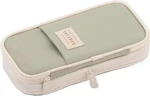 Large Storage Pencil Case Pen Bag with Zipper Big Capacity Pouch Organizer for Office Travel Holder Box (Light Green) Large Storage Pencil Case Pen Bag with Zipper Big Capacity Pouch Organizer for Office Travel Holder Box (Light Green)