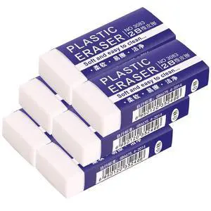 6 Pack Pencil Erasers, Large White Erasers for School, Art Erasers for Kids Drawing Bulk 6 Pack Pencil Erasers, Large White Erasers for School, Art Erasers for Kids Drawing Bulk