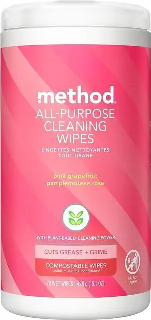 All-Purpose Cleaning Wipes, Pink Grapefruit, 70 Count All-Purpose Cleaning Wipes, Pink Grapefruit, 70 Count