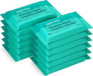 Flushable Adult Toilet Wipes, Fragrance Free, 504 Count (12 Packs of 42), Packaging May Vary Flushable Adult Toilet Wipes, Fragrance Free, 504 Count (12 Packs of 42), Packaging May Vary