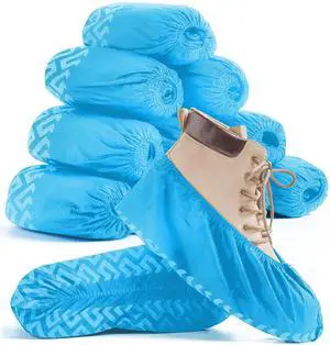 Shoe Covers Disposable Non Slip - 50 Pack (25 Pairs) X-Large Disposable Boot Covers for Indoors Outdoors Recyclable Durable Protector Stretchable Fits Up to Size 13 US Men-Biue Shoe Covers Disposable Non Slip - 50 Pack (25 Pairs) X-Large Disposable Boot Covers for Indoors Outdoors Recyclable Durable Protector Stretchable Fits Up to Size 13 US Men-Biue