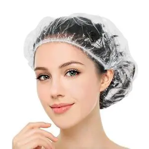 100 Disposable Shower Caps for Women & Men, 20.5in 100 Disposable Shower Caps for Women & Men, 20.5in