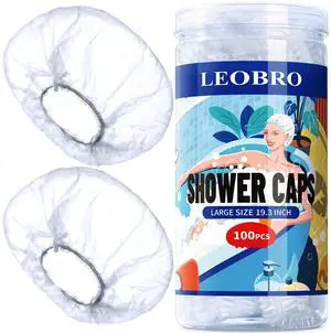 100PCS Disposable Shower Caps, Large Shower Caps for Women Disposable, Clear Plastic Shower Cap, Plastic Hair Caps for Hair Treatment, Large Size 19.3 INCH 100PCS Disposable Shower Caps, Large Shower Caps for Women Disposable, Clear Plastic Shower Cap, Plastic Hair Caps for Hair Treatment, Large Size 19.3 INCH