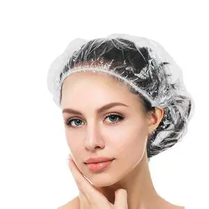 Thick Large Disposable Shower Caps for Women, 50 Pack Clear Thick Large Disposable Shower Caps for Women, 50 Pack Clear