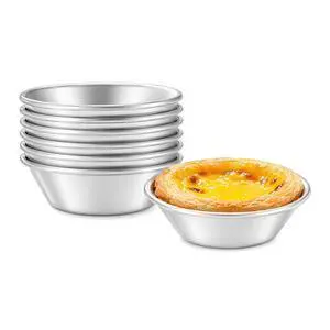 Nonstick Egg Tart Molds 6 Pack Carbon Steel Mini Pie Tins for Baking Reusable Tart Pans for Pastel de Nata Cupcake Pudding and Mini Quiche Oven Safe Baking Tools Silver Nonstick Egg Tart Molds 6 Pack Carbon Steel Mini Pie Tins for Baking Reusable Tart Pans for Pastel de Nata Cupcake Pudding and Mini Quiche Oven Safe Baking Tools Silver