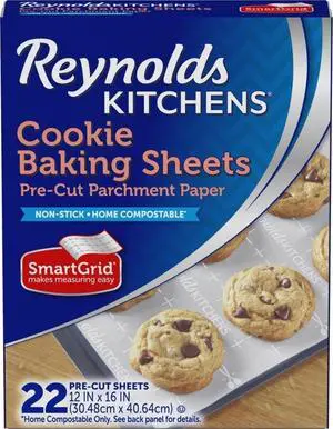 Kitchens Pre-Cut Parchment Paper Cookie Baking Sheets, 22ct Kitchens Pre-Cut Parchment Paper Cookie Baking Sheets, 22ct