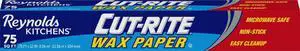 Kitchens Cut-Rite Wax Paper Roll, Built-In Cutter, 1pk, 75sq ft Kitchens Cut-Rite Wax Paper Roll, Built-In Cutter, 1pk, 75sq ft