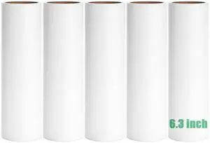 6.3 inch Lint Roller Refills Only, Extra Sticky Lint Remover Refills for Pet Hair Sticky Roller Refill Adhesive Tape Easy Peel 60 Sheets per Roll, Pack of 5, Total 300 Sheets (6.3'' Wide) 6.3 inch Lint Roller Refills Only, Extra Sticky Lint Remover Refills for Pet Hair Sticky Roller Refill Adhesive Tape Easy Peel 60 Sheets per Roll, Pack of 5, Total 300 Sheets (6.3'' Wide)
