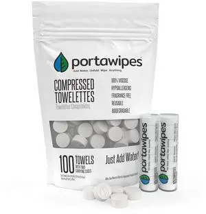 Coin Tissues | 100 Pack with 2 Carrying Cases | Toilet Paper Tablets | Compressed Towels | Expandable Wipes | Soft & Odor Free Coin Tissues | 100 Pack with 2 Carrying Cases | Toilet Paper Tablets | Compressed Towels | Expandable Wipes | Soft & Odor Free