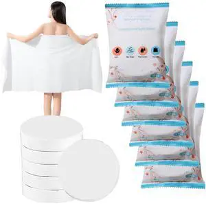 6 Packs Large Compressed Towel 56'' x 28'' Disposable Cotton Bath Towels Portable Thick Paper Towel Reusable Suitable for Hiking Camping Beach Swimming and Traveling (6) 6 Packs Large Compressed Towel 56'' x 28'' Disposable Cotton Bath Towels Portable Thick Paper Towel Reusable Suitable for Hiking Camping Beach Swimming and Traveling (6)