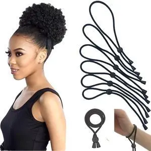 Adjustable Hair Ties for Thick, Curly Hairstyles - Afro Puffs, Ponytails, Locs, Pineapples for Black Women and Girls (Pack of 6) Adjustable Hair Ties for Thick, Curly Hairstyles - Afro Puffs, Ponytails, Locs, Pineapples for Black Women and Girls (Pack of 6)