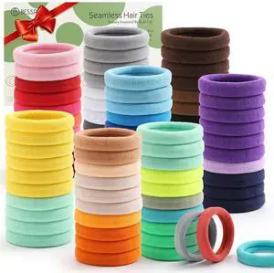 100PCS Colorful Seamless Elastic Hair Ties No Damage for Women 100PCS Colorful Seamless Elastic Hair Ties No Damage for Women