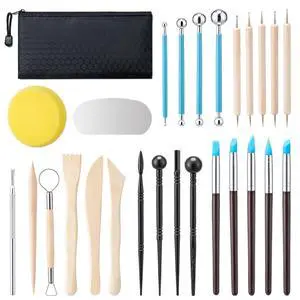 27 Pcs Polymer Clay Sculpting Tools Kit for Adults, Light Yellow 27 Pcs Polymer Clay Sculpting Tools Kit for Adults, Light Yellow