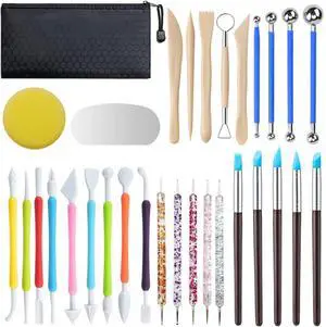 31pcs Clay Tools,Pottery Tools Kit,Air Dry Clay Tools,Polymer Clay Dotting Tools,Ceramic Supplies for Kids and Adults,Sculpting,Modeling,Shaping 31pcs Clay Tools,Pottery Tools Kit,Air Dry Clay Tools,Polymer Clay Dotting Tools,Ceramic Supplies for Kids and Adults,Sculpting,Modeling,Shaping