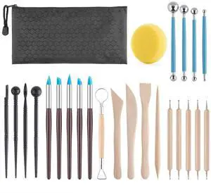 Polymer Clay Tools Kit, 25PCS Pottery Clay Sculpting Modeling Tools Polymer Clay Tools Kit, 25PCS Pottery Clay Sculpting Modeling Tools