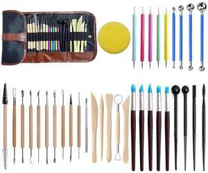 35pcs Clay Sculpting and Pottery Tools Kit - Air Dry and Polymer Clay Dotting Tools - Ceramic Supplies for Modeling and Shaping - For Kids and Adults 35pcs Clay Sculpting and Pottery Tools Kit - Air Dry and Polymer Clay Dotting Tools - Ceramic Supplies for Modeling and Shaping - For Kids and Adults