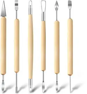 6 Pack Clay Tools Kit, Pottery Tools & Sculpting Tools, Polymer Modeling Clay Cutters Sculpture Set for Carving, Ceramics, Molding, DIY 6 Pack Clay Tools Kit, Pottery Tools & Sculpting Tools, Polymer Modeling Clay Cutters Sculpture Set for Carving, Ceramics, Molding, DIY