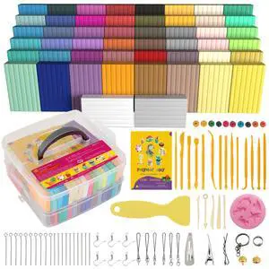 Polymer Clay Kit 50 Colors, Oven Bake Modeling Clay for Kids Polymer Clay Kit 50 Colors, Oven Bake Modeling Clay for Kids