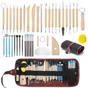 40 Pc Clay Sculpting Tool Set,Pottery Carving Tool Kit,Clay Modeling Tool 40 Pc Clay Sculpting Tool Set,Pottery Carving Tool Kit,Clay Modeling Tool
