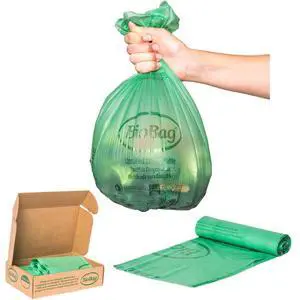 3 Gallon Compostable Food Scrap Bags by BioBag, 100 Count, BPI Certified, Meets ASTM D6400 Standards, Made in USA, Kitchen Trash Bin Liners 3 Gallon Compostable Food Scrap Bags by BioBag, 100 Count, BPI Certified, Meets ASTM D6400 Standards, Made in USA, Kitchen Trash Bin Liners