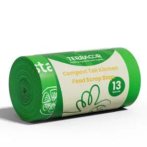 13 Gallon Compostable Trash Bags, 40 Bags Compost Bags for Countertop Bin, Camping Toilet Bags for Portable Toilet, BPI Certified and Meet The ASTM D6400 Standard 13 Gallon Compostable Trash Bags, 40 Bags Compost Bags for Countertop Bin, Camping Toilet Bags for Portable Toilet, BPI Certified and Meet The ASTM D6400 Standard