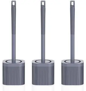 Toilet Bowl Brush and Holder, 3 Pack Compact Toilet Brush Set with Nylon Bristles Toilet Brush Hidden Scrubber Brushes for Bathroom CleaningBlue Toilet Bowl Brush and Holder, 3 Pack Compact Toilet Brush Set with Nylon Bristles Toilet Brush Hidden Scrubber Brushes for Bathroom CleaningBlue