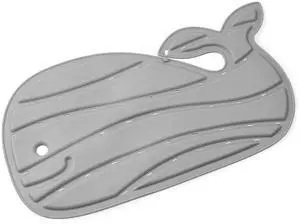 Non-Slip Baby Bath Mat, Moby, Grey Non-Slip Baby Bath Mat, Moby, Grey