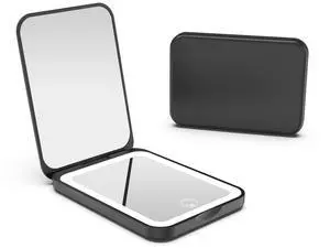 1X/3X Pocket Mirror, 3 Color Lighting LED Compact Mirror (Black) 1X/3X Pocket Mirror, 3 Color Lighting LED Compact Mirror (Black)
