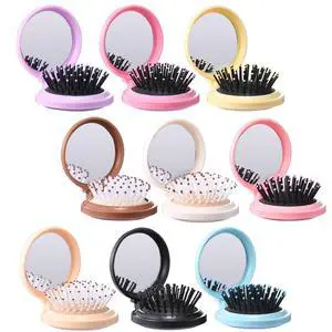9 Pack Mini Hair Brush Foldable Travel Hair Brushes with Mirror Round Portable Folding Pocket Hair Brush Mini Comb Compact Travel Size Massage Comb for Men Women 9 Pack Mini Hair Brush Foldable Travel Hair Brushes with Mirror Round Portable Folding Pocket Hair Brush Mini Comb Compact Travel Size Massage Comb for Men Women