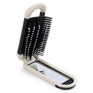 Foldable Hair Brush with Mirror, Pocket-Size Massage Comb Foldable Hair Brush with Mirror, Pocket-Size Massage Comb