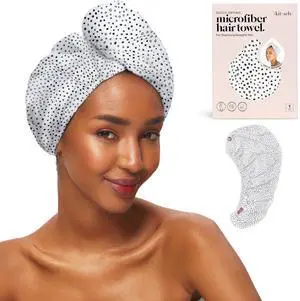 Microfiber Hair Towel Wrap for Women Micro Dot Microfiber Hair Towel Wrap for Women Micro Dot