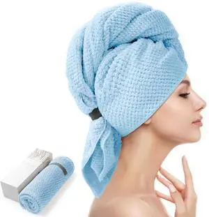 Large Microfiber Hair Towel Wrap for Women, 26" X 40" Super Absorbent Large Microfiber Hair Towel Wrap for Women, 26" X 40" Super Absorbent