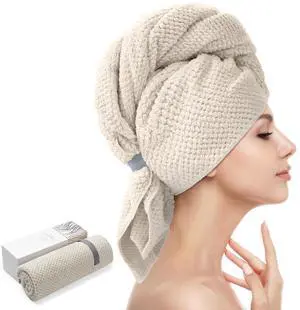Large Microfiber Hair Towel Wrap for Women, 26" X 40" Super Absorbent Large Microfiber Hair Towel Wrap for Women, 26" X 40" Super Absorbent