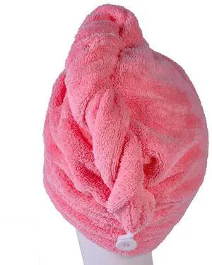 Microfiber Hair Drying Towel Ultra Absorbent Twist Hair Turban Drying Cap Hair Wrap (Rose) Microfiber Hair Drying Towel Ultra Absorbent Twist Hair Turban Drying Cap Hair Wrap (Rose)