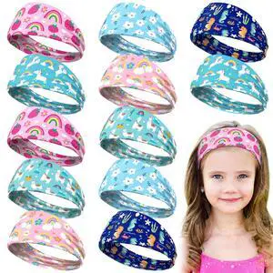 6 Pcs Wide Headbands Unicorn Elastic Non Slip for Girls,Novelty 6 Pcs Wide Headbands Unicorn Elastic Non Slip for Girls,Novelty