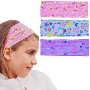 3 Toddler Headbands for Girls, Wide Elastic Cloth Hair Bands for Kids, Soft Stretch Fabric Head Band Hair Accessories for Children, Cute Sports Yoga Unicorn Butterfly Little Girl Headband 3 Toddler Headbands for Girls, Wide Elastic Cloth Hair Bands for Kids, Soft Stretch Fabric Head Band Hair Accessories for Children, Cute Sports Yoga Unicorn Butterfly Little Girl Headband