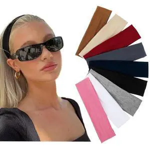 Multicolor Soft Fabric Headbands for Women - Elastic Non-Slip Head Bands, Fashion School Hair Accessories, 9 Pack Multicolor Soft Fabric Headbands for Women - Elastic Non-Slip Head Bands, Fashion School Hair Accessories, 9 Pack