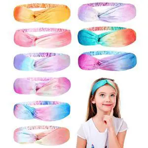 9 Pieces Headbands for Girls Elastic Knotted Kids Headbands 9 Pieces Headbands for Girls Elastic Knotted Kids Headbands