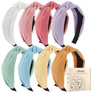 8Pcs Girls Headbands, Light Multicolor Knotted Headbands 8Pcs Girls Headbands, Light Multicolor Knotted Headbands