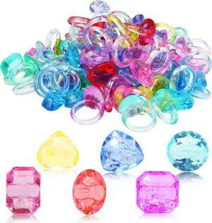 100 Pcs Gem Rings Toys for Kids, Bulk Toys Diamond Ring Party Favors for Boys Girls Toddlers, Colorful Princess Ring Dress Up Accessories for Carnival PrizesGoodie Bag Stuffers, Pinata Fillers 100 Pcs Gem Rings Toys for Kids, Bulk Toys Diamond Ring Party Favors for Boys Girls Toddlers, Colorful Princess Ring Dress Up Accessories for Carnival PrizesGoodie Bag Stuffers, Pinata Fillers