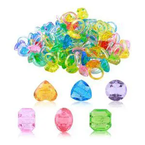 100Pcs Gem Rings Toys for Kids, Bulk Toys Diamond Ring Party Favors for Toddlers, Colorful Princess Ring Dress Up Accessories for Carnival Prizes,Goodie Bag Stuffers,Pinata Fillers,Birthday 100Pcs Gem Rings Toys for Kids, Bulk Toys Diamond Ring Party Favors for Toddlers, Colorful Princess Ring Dress Up Accessories for Carnival Prizes,Goodie Bag Stuffers,Pinata Fillers,Birthday