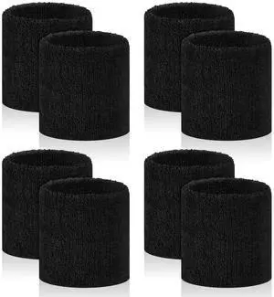 8 Pack Wrist Sweat Bands for Men Women, Absorbent Sports Wristband 8 Pack Wrist Sweat Bands for Men Women, Absorbent Sports Wristband