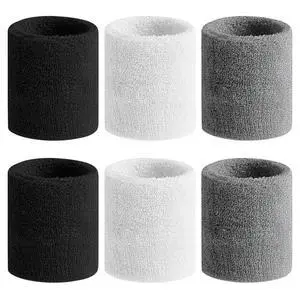 Sweatbands Sports Wristband for Men & Women - Moisture Wicking Athletic Cotton Terry Cloth Sweatband for Tennis, Basketball, Running, Gym, Working Out Sweatbands Sports Wristband for Men & Women - Moisture Wicking Athletic Cotton Terry Cloth Sweatband for Tennis, Basketball, Running, Gym, Working Out