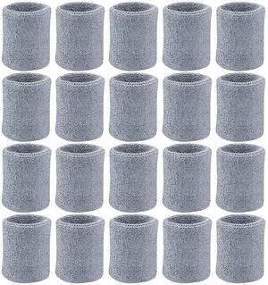 10 Pairs Sports Wristbands, Wrist Sweatbands for Men & Women, Stretchy & Sweat Absorbing Cotton Terry,Perfect for Basketball, Football, Tennis, Soccer, Running & Working Out Gray 10 Pairs Sports Wristbands, Wrist Sweatbands for Men & Women, Stretchy & Sweat Absorbing Cotton Terry,Perfect for Basketball, Football, Tennis, Soccer, Running & Working Out Gray