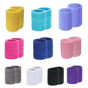 Sweat Bands for Wrists,Tennis Wristband,10 Pair Sweat Bands for Wrists,Tennis Wristband,10 Pair