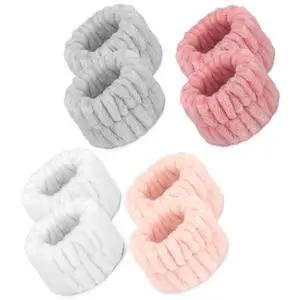 8 Pcs Microfiber Wrist Bands for Washing Face, Women's Absorbent Face Washing Wristbands, Prevent Water from Spilling Down Your Arms 8 Pcs Microfiber Wrist Bands for Washing Face, Women's Absorbent Face Washing Wristbands, Prevent Water from Spilling Down Your Arms