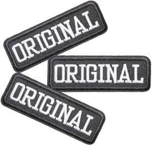 Sew or Iron on Embroidered Patches | Original Bold Text Design | Vintage Denim Spirit | Fashion Enthusiasts DIY Lovers | Motorcycle Biker Jackets Jeans Backpacks Caps Bags | 3.1"x1" 3PCs Pack Sew or Iron on Embroidered Patches | Original Bold Text Design | Vintage Denim Spirit | Fashion Enthusiasts DIY Lovers | Motorcycle Biker Jackets Jeans Backpacks Caps Bags | 3.1"x1" 3PCs Pack