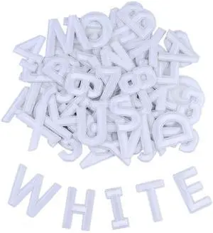 Iron on Letter and Numbers Patches 72 Pieces, Letter Patches Alphabet Embroidered Patch A-Z,Numbers 0-9 for DIY Accessories Hats Shirts Jeans Socks Bags Dress (White) Iron on Letter and Numbers Patches 72 Pieces, Letter Patches Alphabet Embroidered Patch A-Z,Numbers 0-9 for DIY Accessories Hats Shirts Jeans Socks Bags Dress (White)